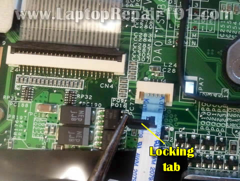 Locking tab separated from connector base Locking tab separated from connector base