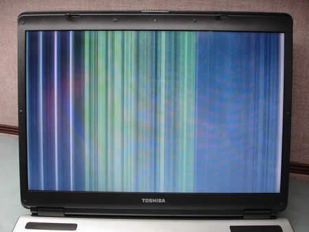 Bad image on laptop LCD screen