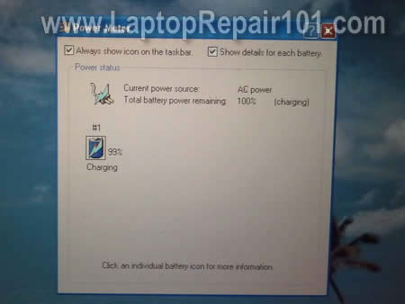 Laptop battery detected