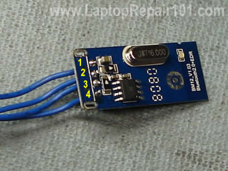 Solder wires to Bluetooth module