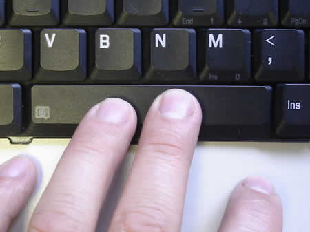 Connect space bar. That's it.