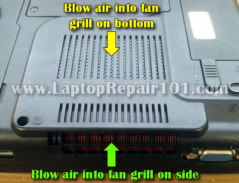 Clean laptop fan