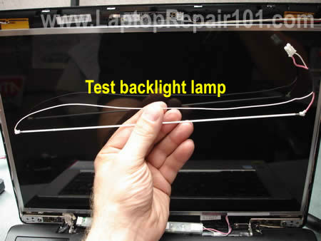 Test backlight lamp