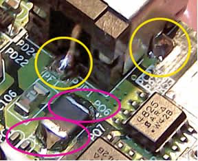 Power connector soldered