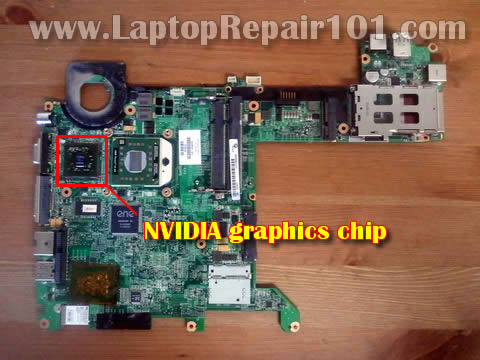 Lapto motherboard with failed NVIDIA chip