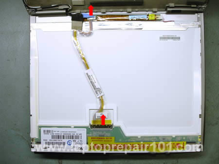 Disconnect LCD cables