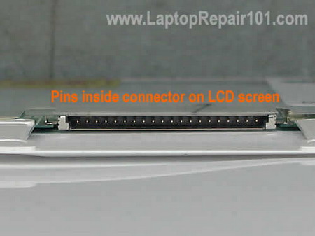 Pins inside connector on LCD screen