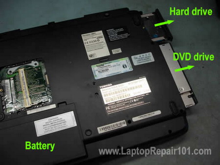 Menghapus hard drive DVD drive