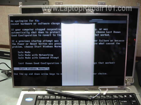 Test laptop with another LCD screen